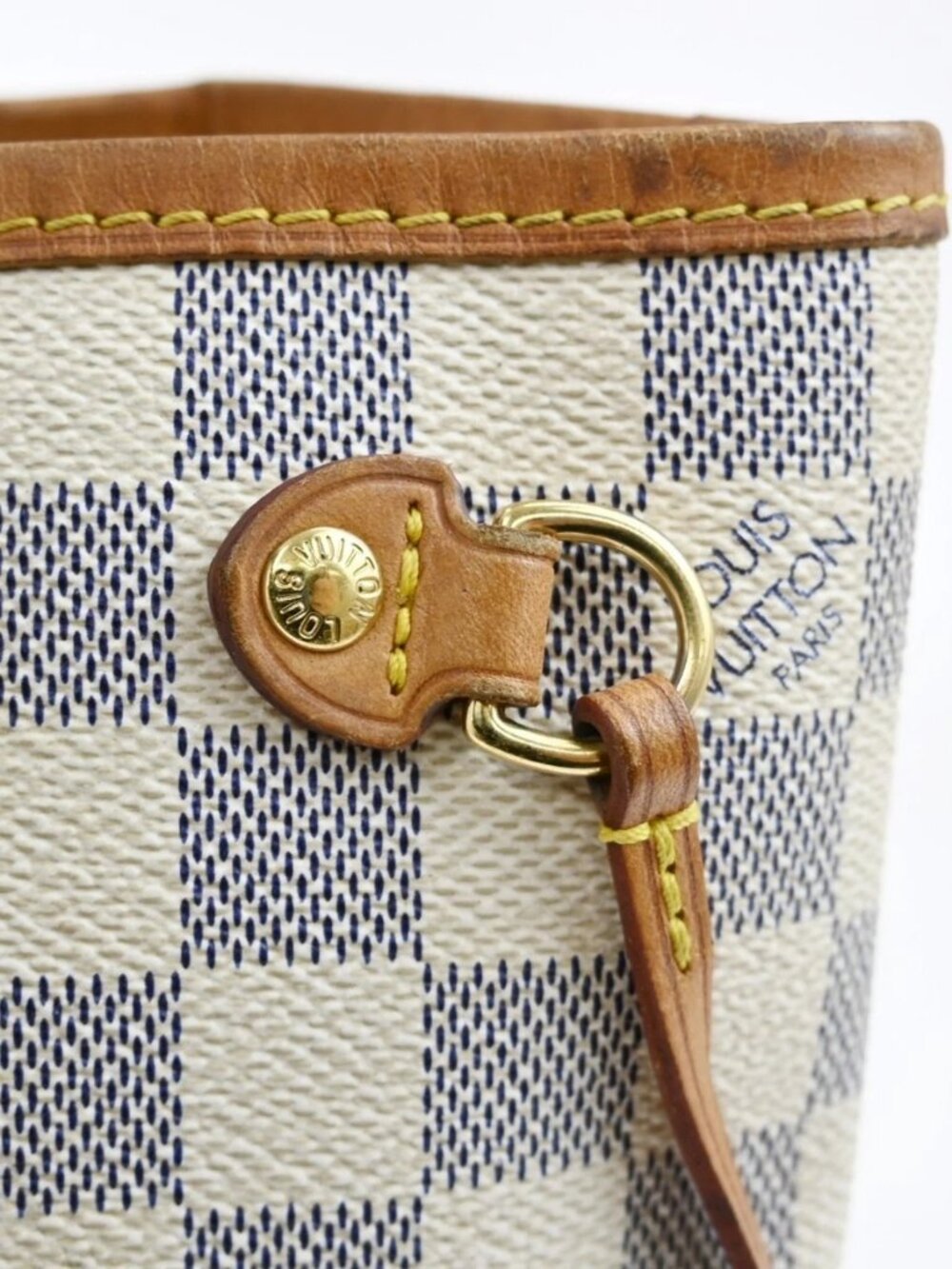 LOUIS VUITTON DAMIER AZUR NEVERFULL PM TOTE BAG N51110 YQ06554 - Picture 7 of 15